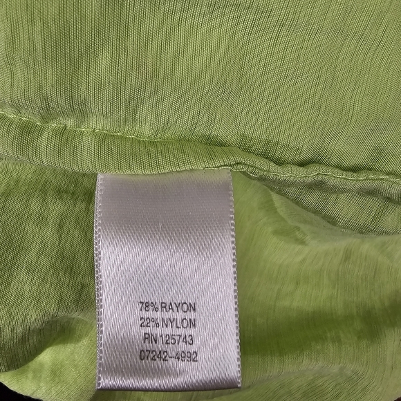 Cj Banks Lime Green Roll Tab Sleeve Hem Drawstring Light Shacket Womens - Picture 8 of 13